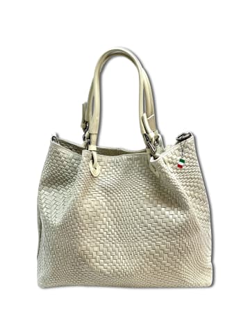 Florence Florence Handtasche, Umhängetasche Leder beige ca. 31cm