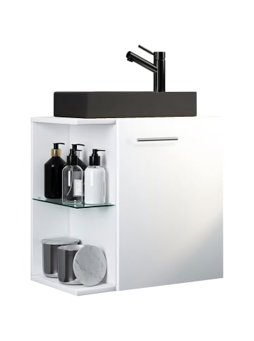 ebuy24 Badmöbelset HausaBL weiß weiß 52 x 34 cm