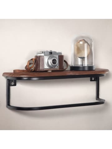 KADIMA DESIGN Wandregal Hängeregal | Sheesham, 50x15x13cm, Industrial