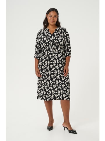 KAFFE curve Kleid KCjuna Regular fit in Black/Turtledove Flower Print