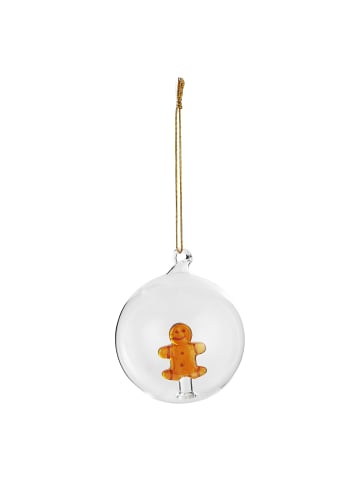 Butlers Glaskugel HANG ON Lebkuchenmann in Transparent