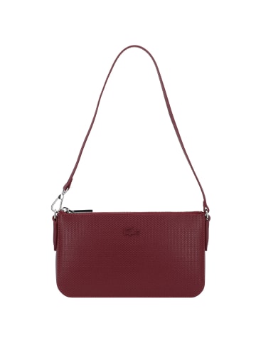 Lacoste Chantaco Schultertasche Leder 23 cm in zin