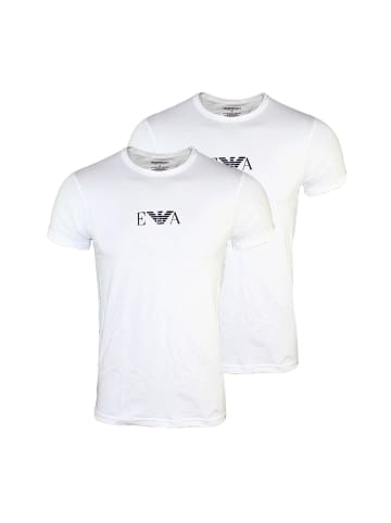 Emporio Armani Shirt 'Doppelpack Logoprint' in white