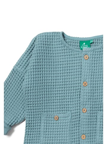 Little Green Radicals Organic Waffle Cotton Jacket in Blue