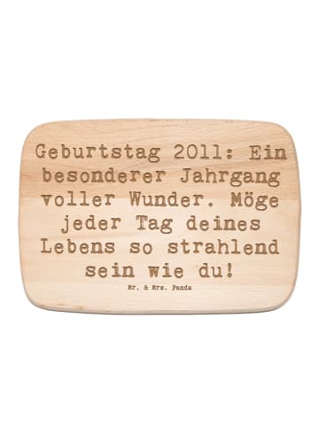 Mr. & Mrs. Panda Frühstücksbrettchen Spruch 2011 Geburtstag mit ... in Transparent