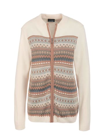 GOLDNER Kurzgröße: Norwegerstrickjacke mit Schurwolle in cremeweiß / gemustert