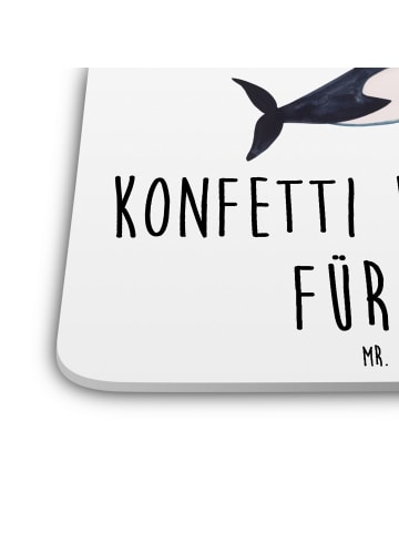 Mr. & Mrs. Panda Untersetzer Set Orca Zylinder mit Spruch in Weiß