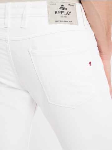 Replay Jeans Anbass in weiß
