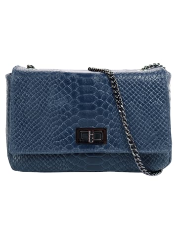 Cluty Umhängetasche echt Leder in blau