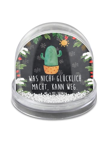 Mr. & Mrs. Panda Schneekugel Kaktus Sonne mit Spruch in Kreidetafel