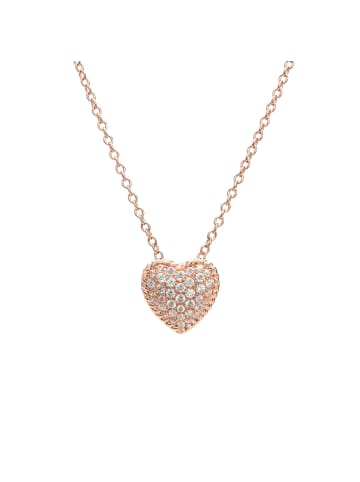 EYE CANDY Collier "HERZ" in Rosegold aus Sterling-Silber