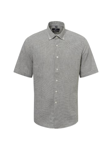 Nils Sundström Freizeithemd mit Leinen-Anteil in oliv weiß - 0005