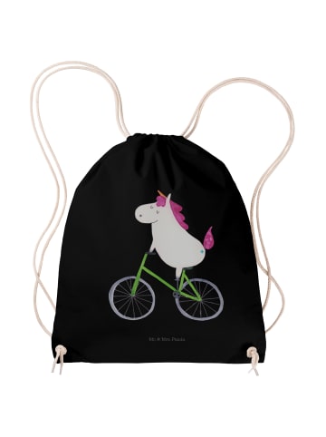 Mr. & Mrs. Panda wander rucksack Einhorn Radfahrer ohne Spruch in Schwarz