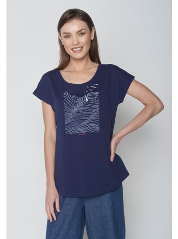GreenBomb T-Shirt Nature High Sea in Marineblau