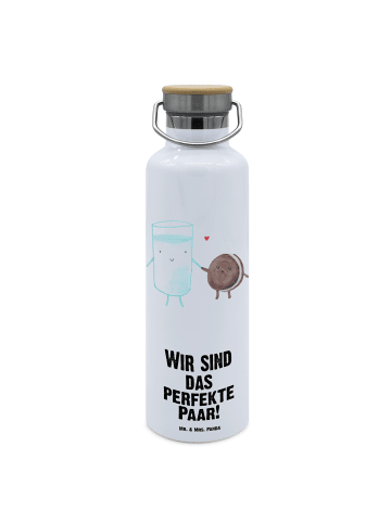 Mr. & Mrs. Panda große thermosflasche Milch Keks mit Spruch in Weiß