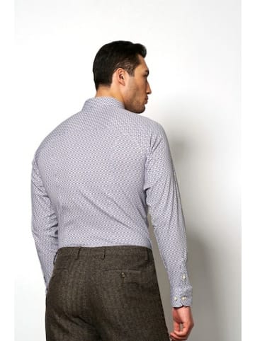 Wappen Langarm FreizeitHemd für Herren in braun