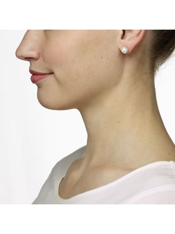 Steel_Art Ohrstecker Ohrstecker goldfarben in Weiß