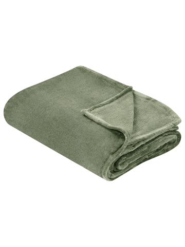 Beliani Kuscheldecke BAYBURT in Grün - (W) 200 x (H) 1 x (L) 220 cm