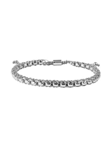Adeliás Herren Armband aus Edelstahl 19 cm in silber