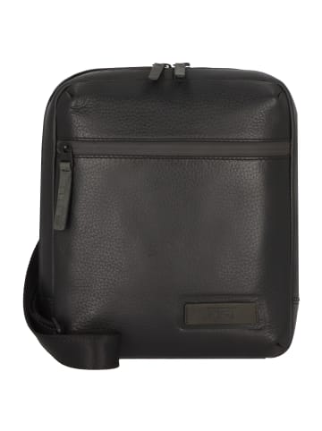 Jost Stockholm Umhängetasche Leder 22 cm Laptopfach in schwarz