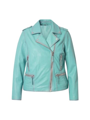 Angel of Style Lederjacke in türkisgrün