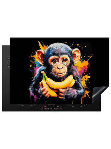 KitchenYeah Herdabdeckplatte Affe bunt