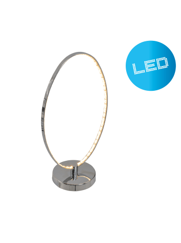 näve LED Tischleuchte "UNIVERSE" in chrome - (L)24 cm x (B)24 cm x (H)44 cm - EEK G