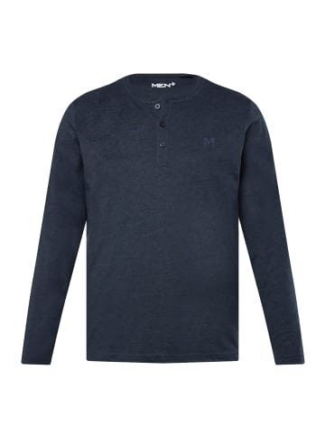 Men Plus Kurzarm T-Shirt in dunkel marine