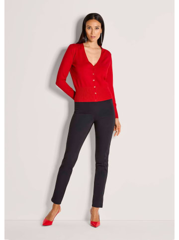 MADELEINE Eleganter Viskose-Cardigan mit Knopfleiste in rot