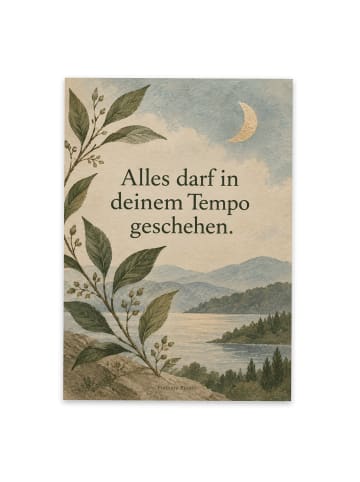 Mr. & Mrs. Panda Grußkarte Zweig achtMensch Design mit Spruch in Weiß