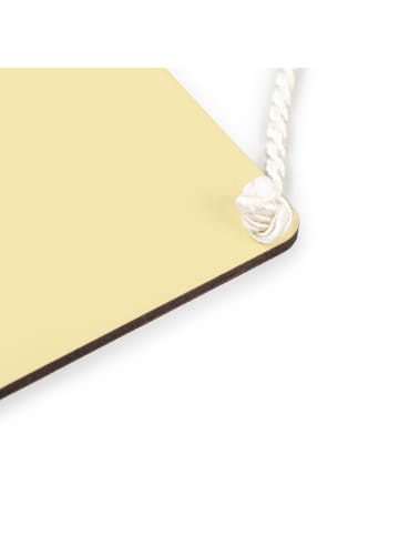 Mr. & Mrs. Panda Deko Schild Biene Blume ohne Spruch in Gelb Pastell
