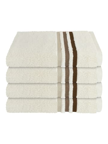 Schiesser Handtuch Skyline Color im 4er Set in Creme