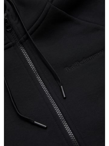 Peak Performance Kapuzensweatshirt M Original Small Logo Zip Hood in SCHWARZ