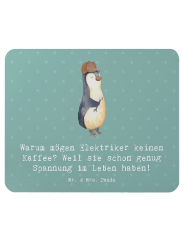 Mr. & Mrs. Panda Mouse-Pad Elektriker Witz mit Spruch in Meeresbrise