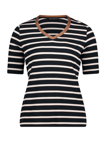 Betty Barclay Ringelshirt mit V-Ausschnitt in Dark Blue/Nature