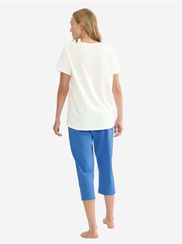 Triumph Pyjama Red Label Sets PK Capri in WHITE/BLUE