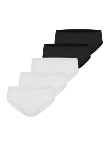 Schiesser Slip Invisible Cotton in Weiß / schwarz