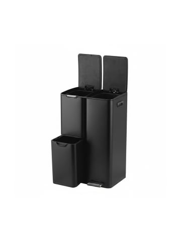 relaxdays Mülleimer in Schwarz - 60 Liter