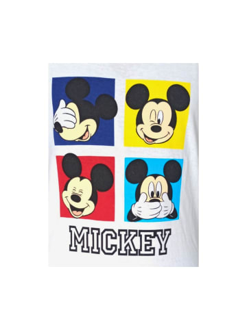 Disney Mickey Mouse Schlafanzug kurz Disney Mickey Mouse in Weiß-Blau
