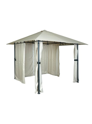 MCW Pergola J63 mit Seitenwand, Creme-beige