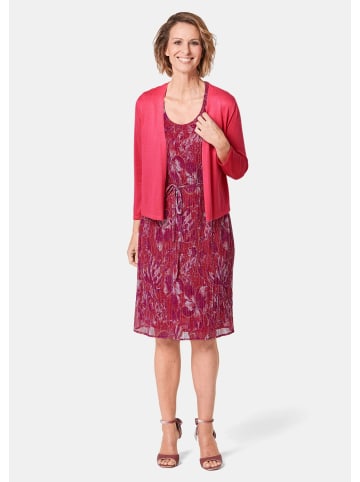 GOLDNER Kurzgröße: Wunderbar leichter Strick-Bolero in pink