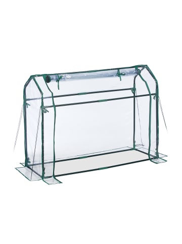 relaxdays Foliengewächshaus in Transparent - (B)124 x (H)92 x (T)42 cm