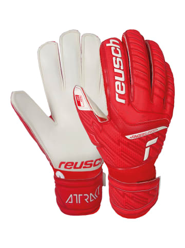 Reusch Torwarthandschuhe Attrakt Grip Finger Support in red / white