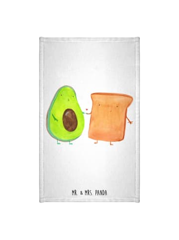 Mr. & Mrs. Panda Gästehandtuch Avocado Toast ohne Spruch in Weiß