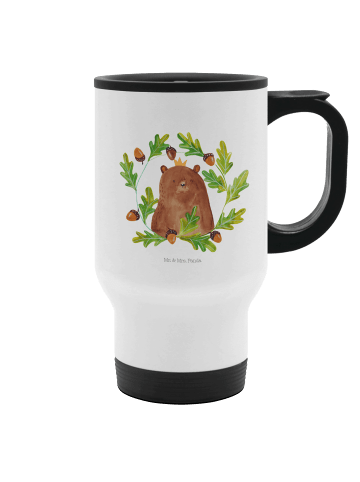 Mr. & Mrs. Panda trinkbecher mit deckel Bär König ohne Spruch in Weiß