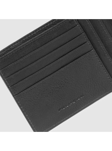 Piquadro Carl Geldbörse RFID Schutz Leder 12.5 cm in black