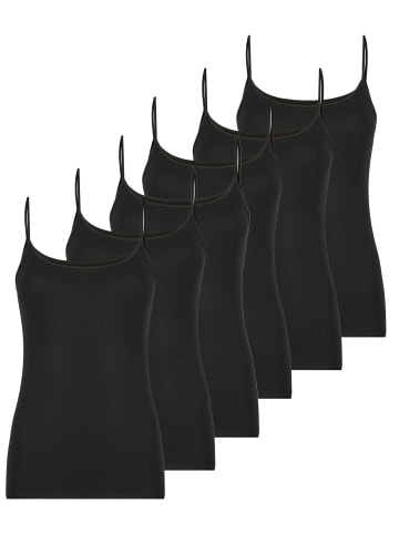 Nina von C. 6er Pack Trägerhemd in schwarz