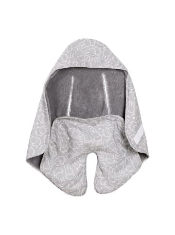 roba Baby-Einschlagdecke 'miffy®' - Gurtschlitzen für Autositze & Kinderwagen - Grau