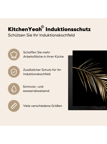 KitchenYeah Herdabdeckplatte Goldene Blätter