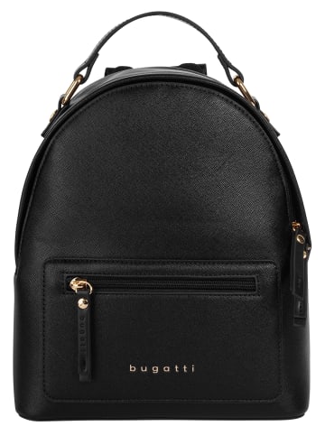 Bugatti Rucksack ELLA SAFFIANO Kunstfaser in schwarz